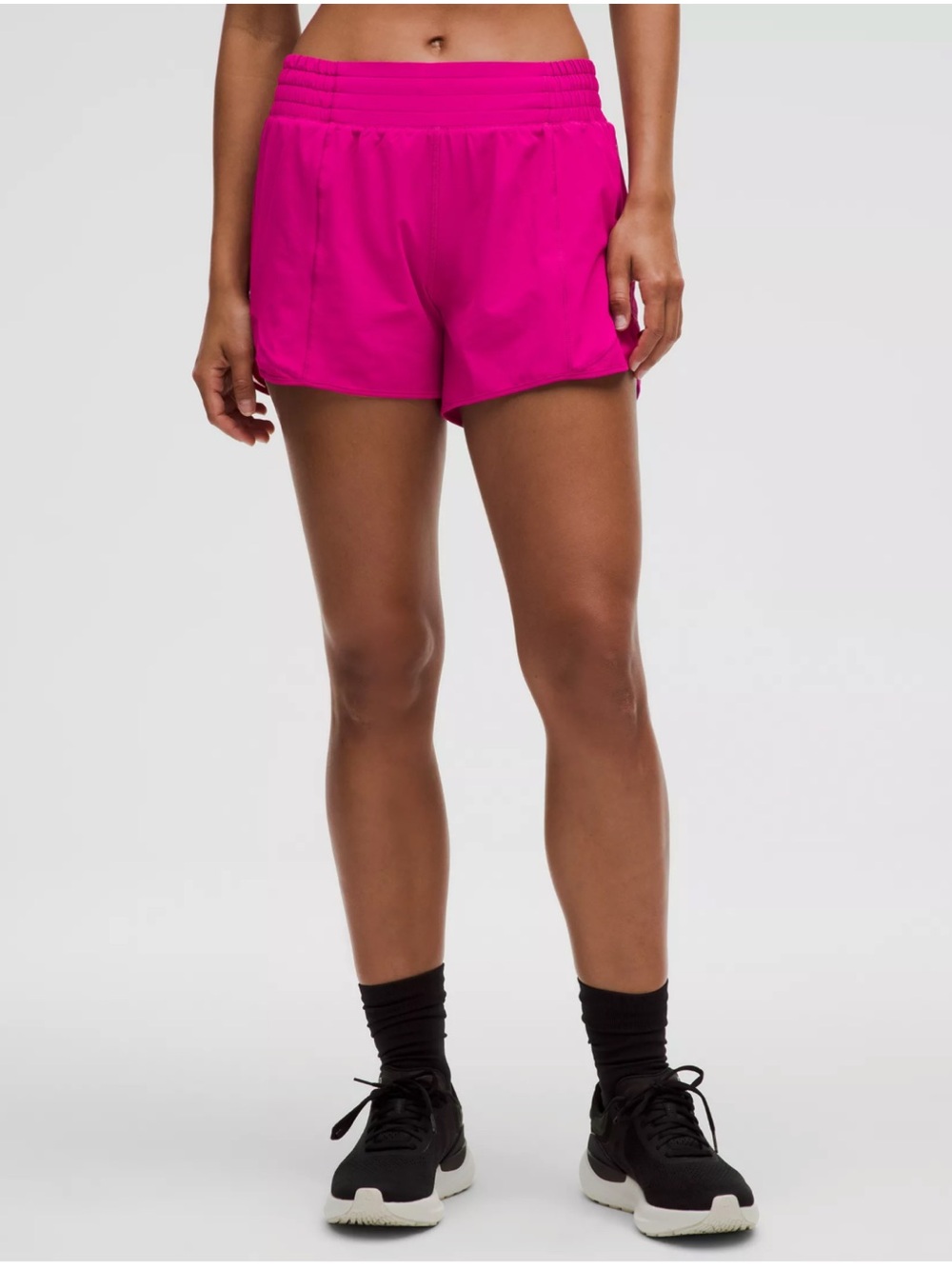 lululemon athletica Hotty Hot High-Rise Lined Short 4" in Ripened Raspberry